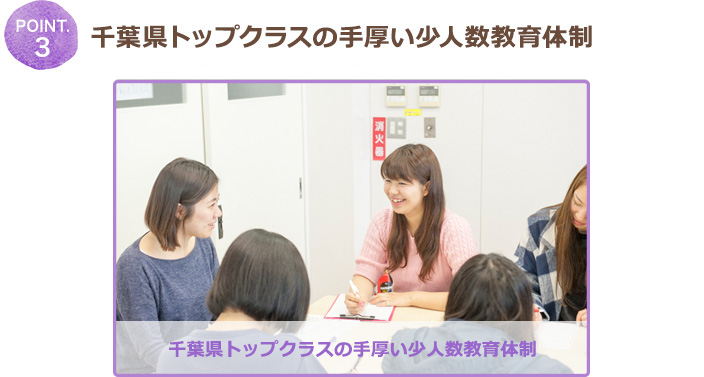 POINT.3 千葉県トップクラスの手厚い少人数教育体制